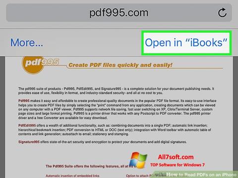لقطة شاشة Pdf995 لنظام التشغيل Windows 7