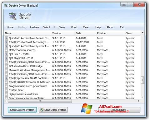 لقطة شاشة Double Driver لنظام التشغيل Windows 7