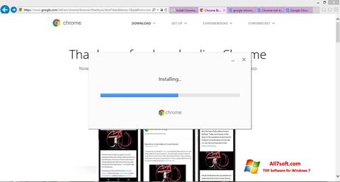 لقطة شاشة Google Chrome Offline Installer لنظام التشغيل Windows 7