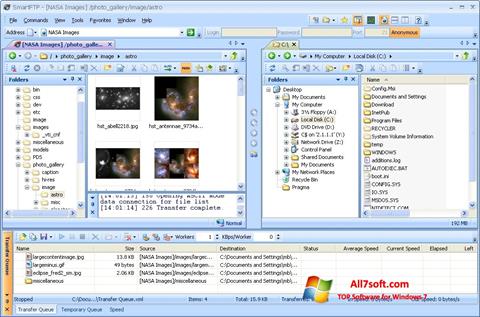 لقطة شاشة SmartFTP لنظام التشغيل Windows 7