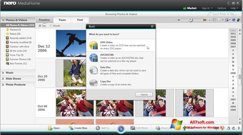 لقطة شاشة Nero MediaHome لنظام التشغيل Windows 7