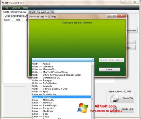 لقطة شاشة XBoot لنظام التشغيل Windows 7