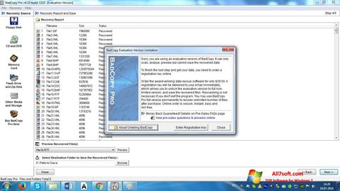 لقطة شاشة BadCopy Pro لنظام التشغيل Windows 7
