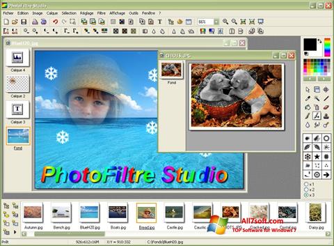 لقطة شاشة PhotoFiltre لنظام التشغيل Windows 7