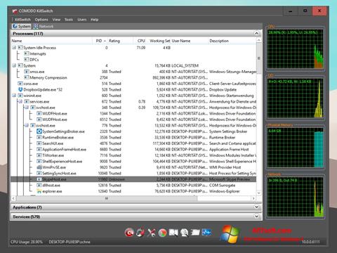 لقطة شاشة Comodo Cleaning Essentials لنظام التشغيل Windows 7