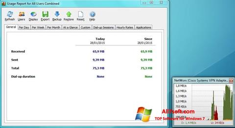 لقطة شاشة NetWorx لنظام التشغيل Windows 7