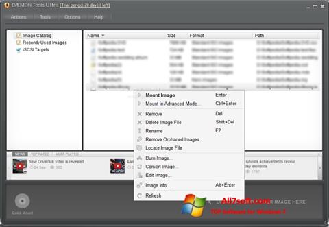 لقطة شاشة DAEMON Tools Ultra لنظام التشغيل Windows 7
