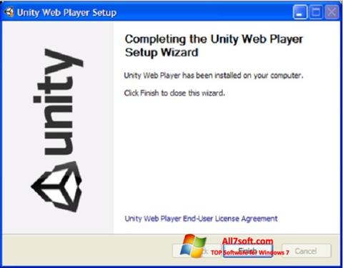 لقطة شاشة Unity Web Player لنظام التشغيل Windows 7