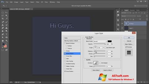 لقطة شاشة Adobe Photoshop CC لنظام التشغيل Windows 7