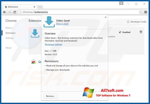 لقطة شاشة VideoSaver لنظام التشغيل Windows 7