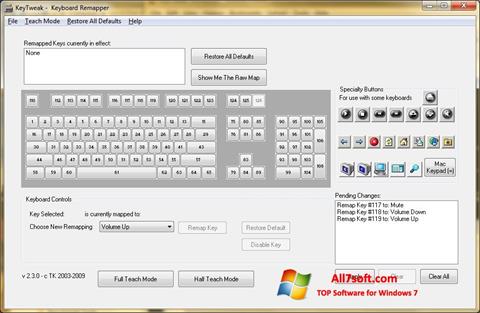 لقطة شاشة KeyTweak لنظام التشغيل Windows 7
