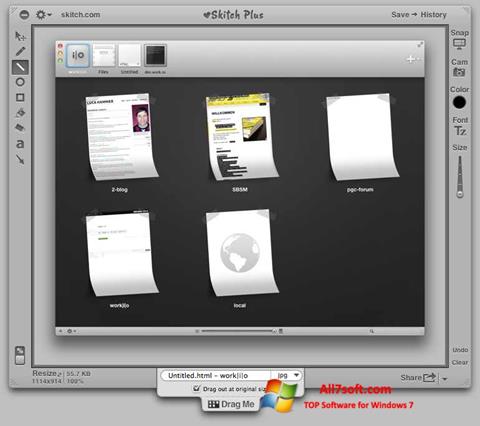 لقطة شاشة Skitch لنظام التشغيل Windows 7