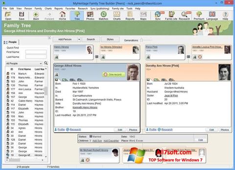 لقطة شاشة Family Tree Builder لنظام التشغيل Windows 7
