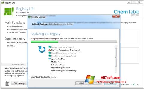 لقطة شاشة Registry Life لنظام التشغيل Windows 7