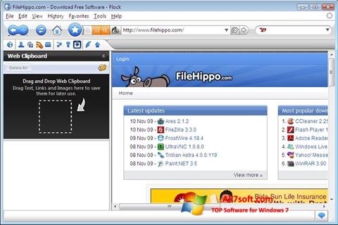 لقطة شاشة Flock لنظام التشغيل Windows 7