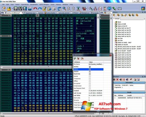 لقطة شاشة Hex Editor Neo لنظام التشغيل Windows 7