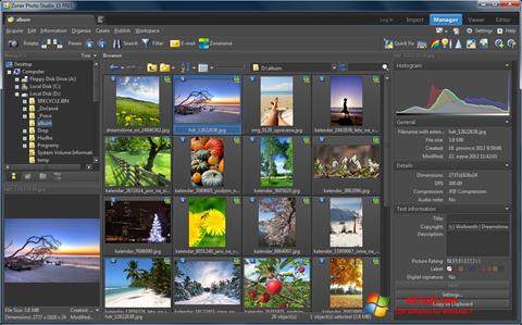 لقطة شاشة Zoner Photo Studio لنظام التشغيل Windows 7