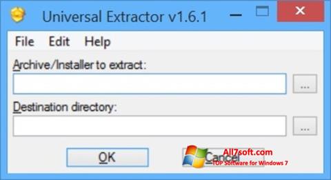 لقطة شاشة Universal Extractor لنظام التشغيل Windows 7