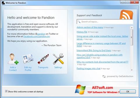 لقطة شاشة Pandion لنظام التشغيل Windows 7