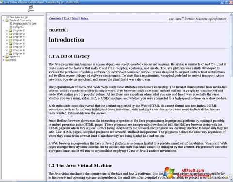 لقطة شاشة Java Virtual Machine لنظام التشغيل Windows 7