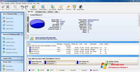 لقطة شاشة Paragon Hard Disk Manager لنظام التشغيل Windows 7