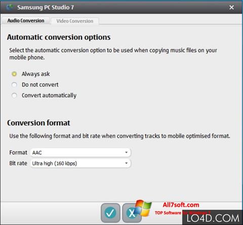 لقطة شاشة Samsung PC Studio لنظام التشغيل Windows 7