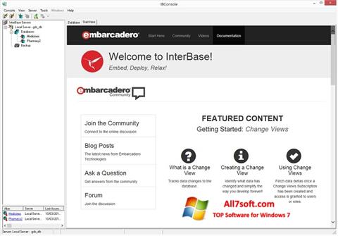 لقطة شاشة InterBase لنظام التشغيل Windows 7