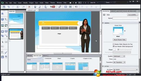 لقطة شاشة Adobe Captivate لنظام التشغيل Windows 7