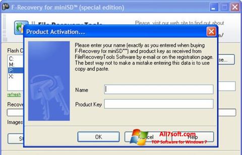 لقطة شاشة F-Recovery SD لنظام التشغيل Windows 7