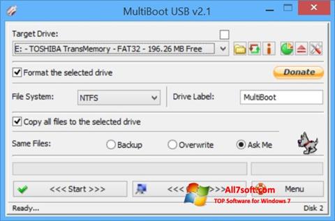 لقطة شاشة Multi Boot USB لنظام التشغيل Windows 7