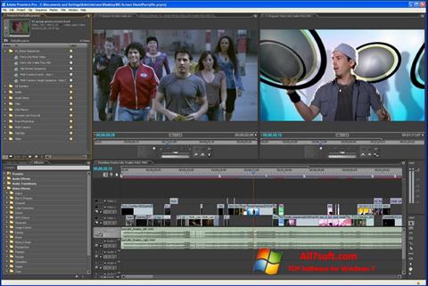 لقطة شاشة Adobe Premiere Pro لنظام التشغيل Windows 7