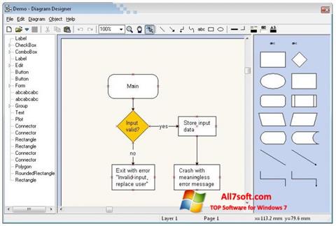 لقطة شاشة Diagram Designer لنظام التشغيل Windows 7