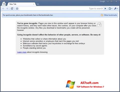 لقطة شاشة Google Chrome Beta لنظام التشغيل Windows 7