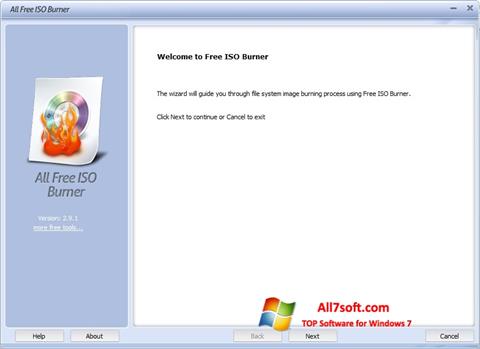 لقطة شاشة ISO Burner لنظام التشغيل Windows 7