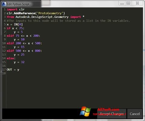 لقطة شاشة Python لنظام التشغيل Windows 7