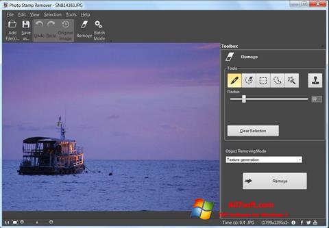 لقطة شاشة Photo Stamp Remover لنظام التشغيل Windows 7