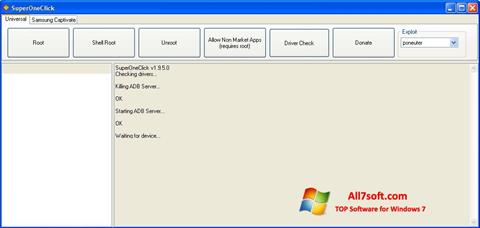 لقطة شاشة SuperOneClick لنظام التشغيل Windows 7