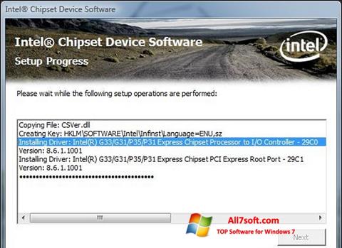 لقطة شاشة Intel Chipset Device Software لنظام التشغيل Windows 7