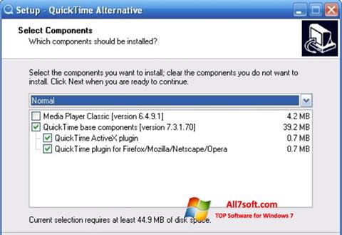 لقطة شاشة QuickTime Alternative لنظام التشغيل Windows 7