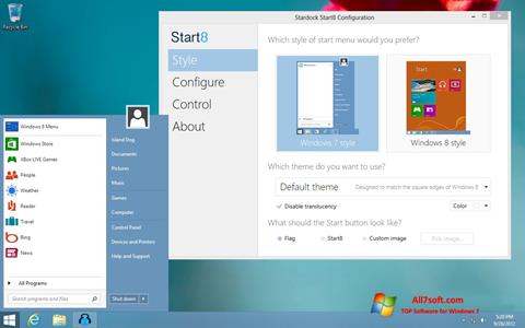 لقطة شاشة Start8 لنظام التشغيل Windows 7