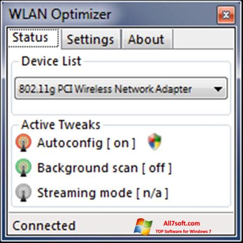 لقطة شاشة WLAN Optimizer لنظام التشغيل Windows 7