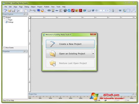 لقطة شاشة AutoPlay Media Studio لنظام التشغيل Windows 7