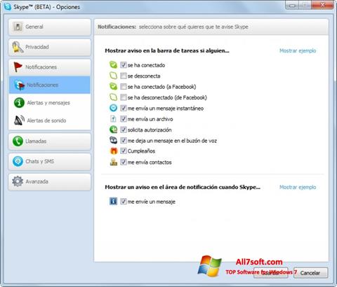 لقطة شاشة Skype Beta لنظام التشغيل Windows 7