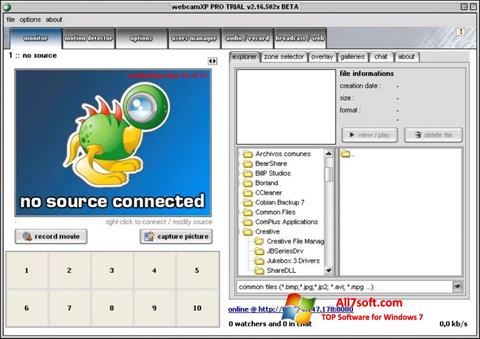 لقطة شاشة webcamXP لنظام التشغيل Windows 7