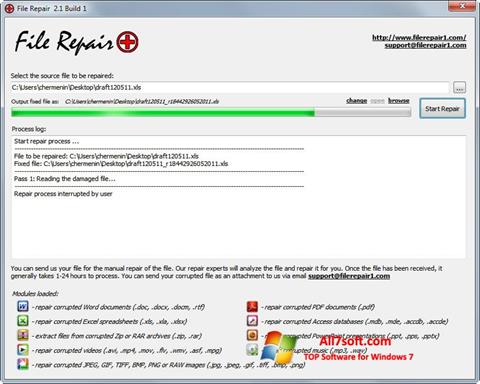 لقطة شاشة File Repair لنظام التشغيل Windows 7
