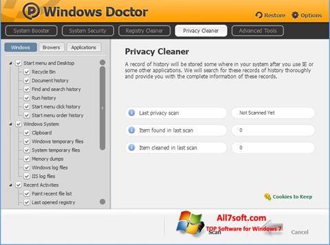 لقطة شاشة Windows Doctor لنظام التشغيل Windows 7