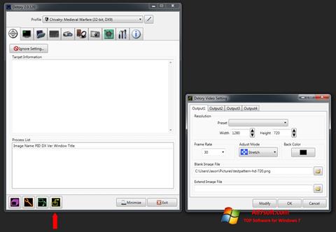 لقطة شاشة Dxtory لنظام التشغيل Windows 7