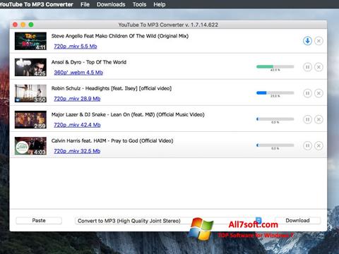لقطة شاشة Free YouTube to MP3 Converter لنظام التشغيل Windows 7