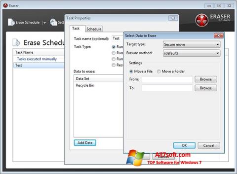 لقطة شاشة Eraser لنظام التشغيل Windows 7