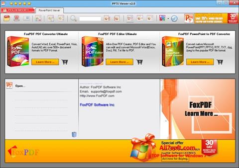 لقطة شاشة PPTX Viewer لنظام التشغيل Windows 7